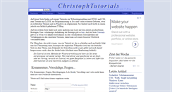 Desktop Screenshot of christophtutorials.de